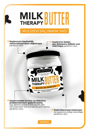 Milchtherapie-Butter + Zweiphasen-Föhnwasser 400 ml + Milchtherapie-Haarschaum 200 ml - 4