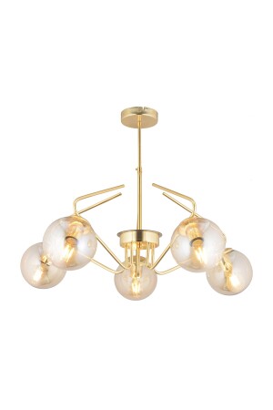 Mildred 5'li Gold Bal Camlı Modern Sarkıt Genç Odası Mutfak Yatak Odası Salon Sarkıt Avize 3953-05-GD - 4