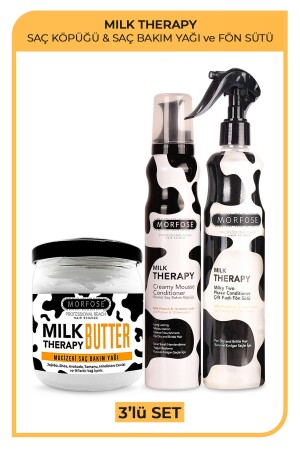 Milk Therapy Butter - Çift Fazlı Fön Suyu 400 Ml - Milk Therapy Saç Köpüğü 200 Ml - 2