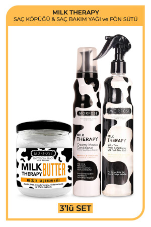 Milk Therapy Butter - Çift Fazlı Fön Suyu 400 Ml - Milk Therapy Saç Köpüğü 200 Ml - 1