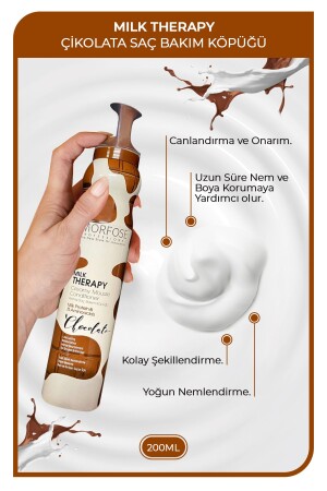 Milk Therapy Chocolatte Haarschaum 200 ml – Vorbeugung gegen Haarausfall – pflegend – schützende Wirkung - 4