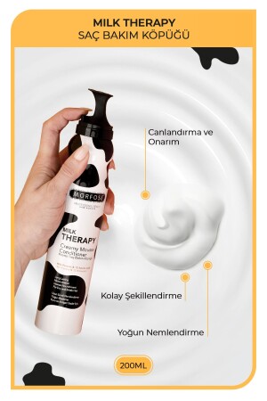 Milk Therapy Chocolatte Saç Köpüğü 200 ml - Saç Dökülmesi Önleyici- Besleyici- Koruyucu Etki - 5