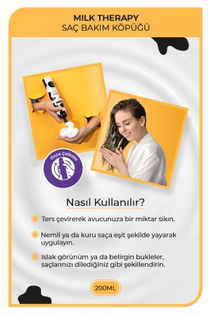 Milk Therapy Haarschaum 200 ml – Haarausfall vorbeugen – pflegend – schützende Wirkung - 5