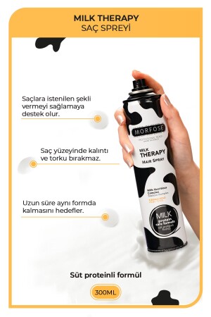 Milk Therapy Saç Spreyi 300 ml - Saça Şekil Veren Saç Bakım Spreyi - 4