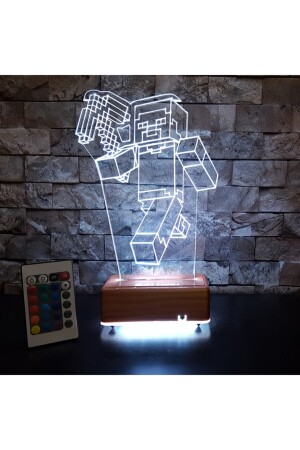 Minecraft 3D-LED-Lampe, Geburtstagsgeschenk, Nachtlicht, 16 Farben, VİPYOL-MINECRAFT1 - 4