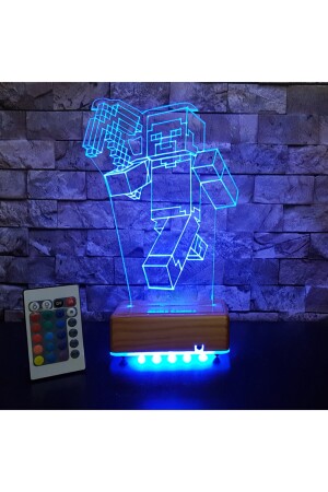 Minecraft 3D-LED-Lampe, Geburtstagsgeschenk, Nachtlicht, 16 Farben, VİPYOL-MINECRAFT1 - 5