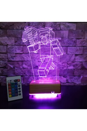 Minecraft 3D-LED-Lampe, Geburtstagsgeschenk, Nachtlicht, 16 Farben, VİPYOL-MINECRAFT1 - 6