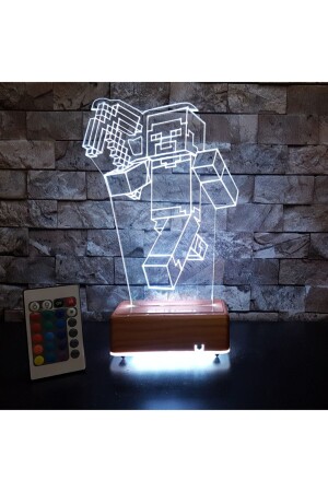 Minecraft 3D-LED-Lampe, Geburtstagsgeschenk, Nachtlicht, 16 Farben, VİPYOL-MINECRAFT1 - 3