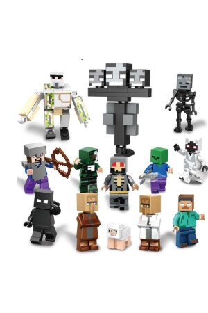 Minecraft New Amozon 13 Lü Mini Figür Set PRA-3597144-5877 - 2