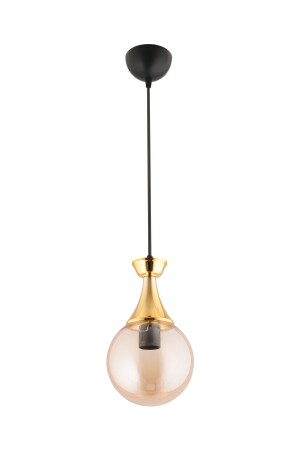 Minel Single Black mit Golddetails Glop Glas-Kronleuchter 1015 - 8