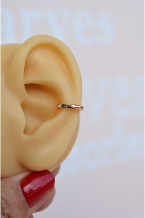 Mini Bombeli Earcuff Sıkıştırmalı Kıkırdak Küpesi Çocuk Boy - 3