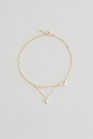 Minimal Heart Armband aus 18 Karat Gelbgold vergoldetem Silber - 2