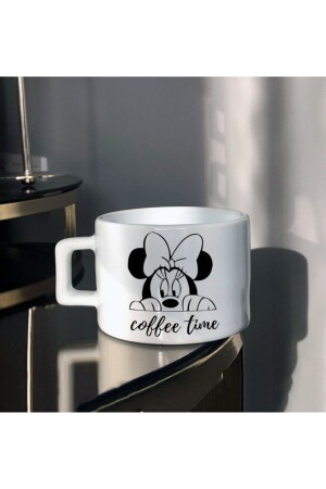 Minni Mause Coffee Time Tasarım Baskılı Çay-kahve Fincanı he-ç-348 - 3