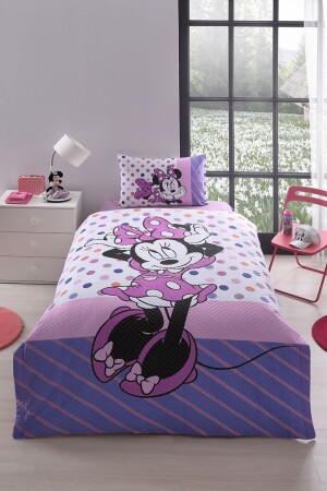 Minnie Mouse Trend Single Disney lizenziertes elastisches Spannbettlaken gesteppte Kinderbettdecke EVTEKSTILI-534256 - 1