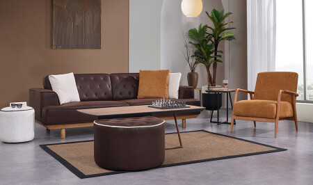 Minotti Ahşap Koltuk Takımı - 6