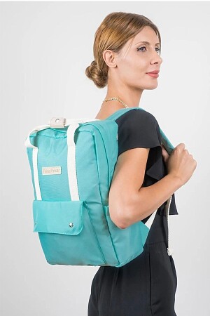 Mintgrüner funktioneller Mutter-Baby-Pflegerucksack mit mehreren Taschen und Thermosflasche Fp-bgo50-mint - 6