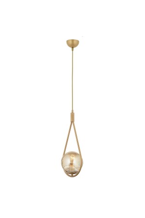 Mirza Single Antique Honey Glass Moderne Pendelleuchte Küche Wohnzimmer Pendelleuchte Kronleuchter - 5