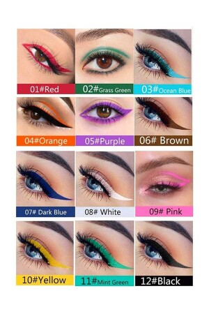 Miss 12 Color Eyeliner & Pen 12 Color Eyeliner - 2