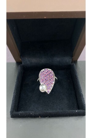 Mit Amethyst und Rhodalit bestickter Diamantring D1:0. 08 D2:058 Unkraut:2. 14 14K 6. 26gr - 3