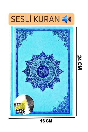 Mittelgroße blaue Mitgiftbox mit Koran, Geschenkbox, groß geschrieben, 16 x 24 Audio-Hör-Braut-Bräutigam-Paket - 4