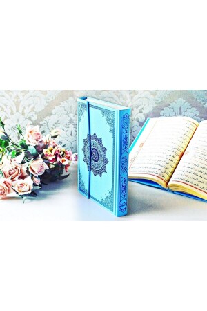 Mittelgroße blaue Mitgiftbox mit Koran, Geschenkbox, groß geschrieben, 16 x 24 Audio-Hör-Braut-Bräutigam-Paket - 5