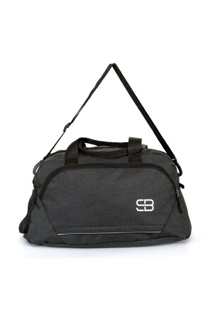 Mittelgroße, schwarze Unisex-Sport-, Fitness- und Reisetasche mit Schuhfach - 6