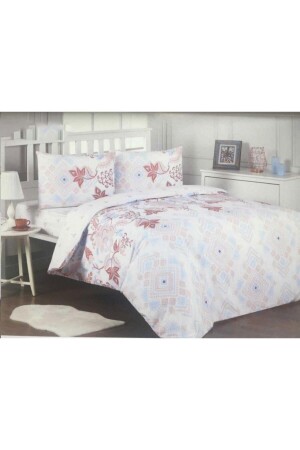 Modaletto Folk Flora Rosa Doppelbett-Bettbezug-Set folkflorapmbçk - 2