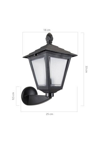 Modelight Outdoor Quadratische Laternenleuchte Schwarz B-102079 - 5