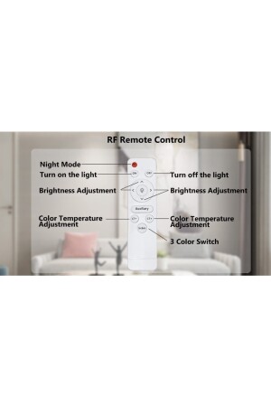 Modern Concept Tasarım Salerno Dimmerli Led Avize Siyah 2’li Sarkıt Kumandalı Avize 3 Renk burenze1213 - 5