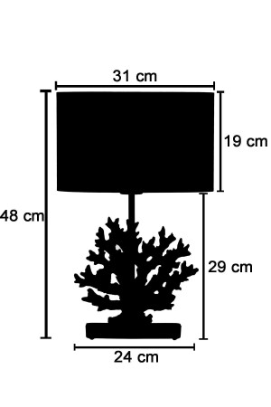 Modern Dizayn Mercan Abajur Gümüş Gri - 7