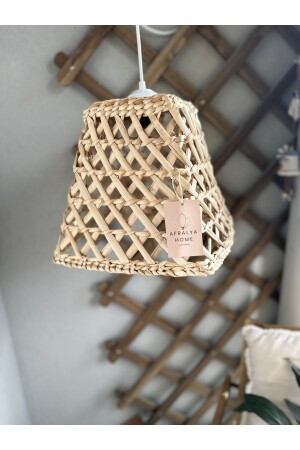 Modern Hasır Bohem Sarkıt Avize Salon Mutfak Oda Hol Hasır Bambu Rattan Avize (duy Dahil ) ERS75837 - 4