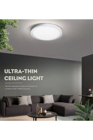 Modern Ledli Avize Tavana Sıfır Avize Panel Light 6400k Beyaz Işık - 6