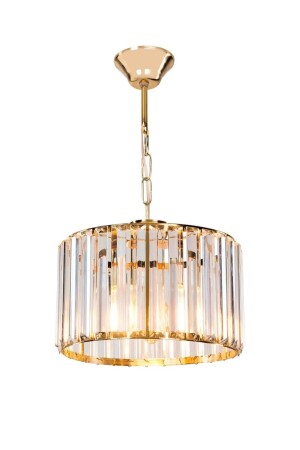 Modern Lüks Kristal Taşlı Gold Avize - 4