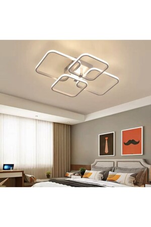 Modern Plafonyer Led Avize Krom Kare Beyaz Işık burenze979 - 6