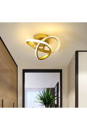 Modern Plafonyer Tavan Boomerang Led Avize Eskitme Gold Gün Işığı 4000K - 4