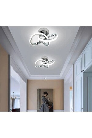 Modern Plafonyer Tavan Led Avize Krom 2 Adet Set Fiyat Ledli Avize - 4