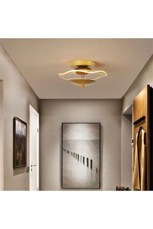 Modern Tasarım Luxury Plafonyer Tavan Avize Gold Ledli Avize LUNA-ŞPK-01-FGD - 3