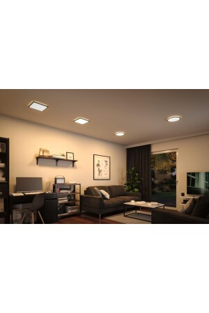 Modern Tavana sıfır 30×30 kare led panel siyah kasa 6500kbeyaz ışık vies24wsyhkare - 5