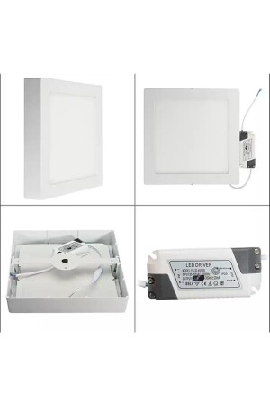 Modern Tavana Sıfır Kare Plafonyer Led Avize Panel Light 6500k Beyaz Işık 30x30cm - 5