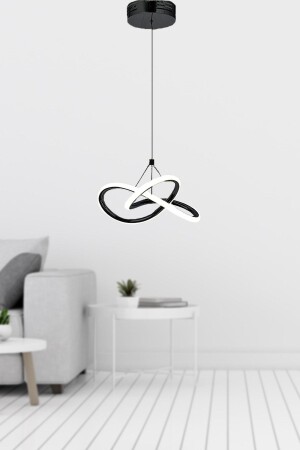 Moderne Bolivien Single Black Pendelleuchte LED White Power LED Wohnzimmer Küche Zimmer LED Kronleuchter - 3