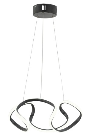 Moderne Enzo Schwarz Moderne Pendelleuchte LED Kronleuchter 35 cm ENZO03 - 5