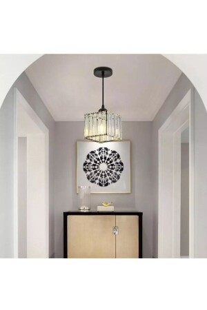 Moderne Luxus-Pendelleuchte, Kronleuchter, Flur, Eingang, schwarzer Kristallstein-Kronleuchter, LUNA-MSK01-PENDANT LAMP - 2