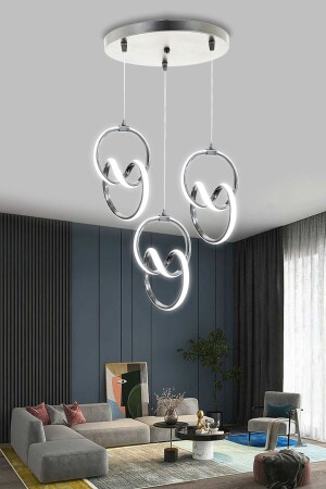 Moderne Pendelleuchte, 3-teilig, Chromgehäuse, weißes Licht, LED-Kronleuchter, 1 Jahr Garantie, Signature LED-Kronleuchter, Signature Triple - 2