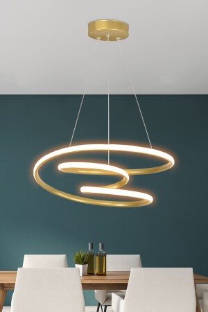 Moderne Pendelleuchte Galaxy Gold Case Tageslicht LED Kronleuchter GALAKSİ - 3