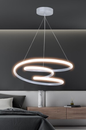 Moderne Pendelleuchte Galaxy Grey Case Tageslicht-LED-Kronleuchter GALAKSİ - 1