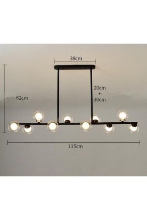 Modernizm Linear 10 Camlı Sarkıt Avize Mutfak Ve Yemek Masası Için Uygun, For Kitchen 28012023sarkıtavizeyemekmasası - 9