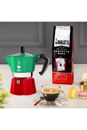 - Moka Express Italia: 3 Cups Ocak Üstü Espresso Pişirici - 130ml - Karma Renk - Alüminyum MRS8931 - 5