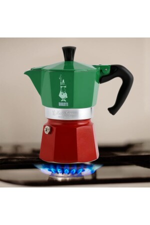 - Moka Express Italia: 3 Cups Ocak Üstü Espresso Pişirici - 130ml - Karma Renk - Alüminyum MRS8931 - 6