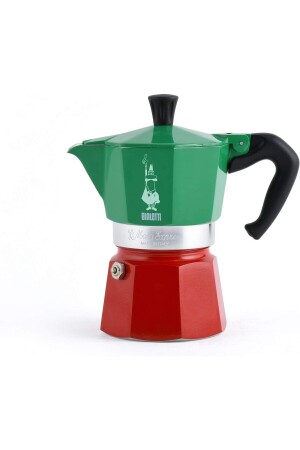 - Moka Express Italia: 3 Cups Ocak Üstü Espresso Pişirici - 130ml - Karma Renk - Alüminyum MRS8931 - 9