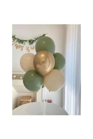 Mold Green Gold Chrome Ballon-Set mit Ballonständer - 1